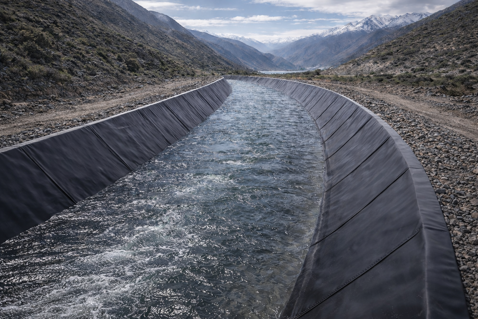 Canal revestido - Sistema de conducción